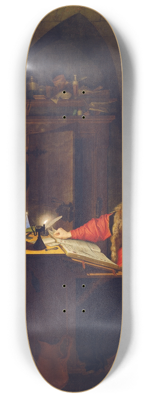 Ludwig Ferdinand Schnorr von Carolsfeld - Faust und Mephisto in der Studierstube Beschwrung Mephistos durch Faust 8.25 inch art skate deck