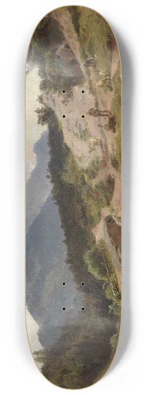 Ludwig Halauska - Partie aus Mittenwald am Karwendelgebirge 8.25 inch art skate deck