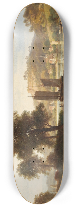 Ludwig Halauska - Village on the Main, near Wrzburg 8.25 inch art skate deck Ludwig Halauska - Village on the Main, near Wrzburg 8.25 inch art skate deck