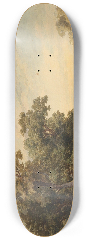 Ludwig Hans Fischer - A lakeshore in the evening 8.25 inch art skate deck
