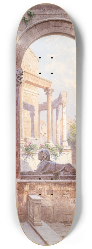 Ludwig Hans Fischer - A view of Diocletians Palace in Split 8.25 inch art skate deck