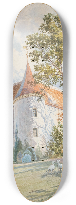 Ludwig Hans Fischer - Jagdschlssl im herbstlichen Sonnenlicht 8.25 inch art skate deck