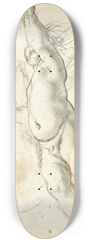 Annibale Carracci - Flying Putto 8.25 inch art skate deck