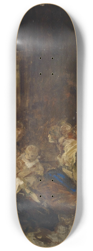 Ludwig Knaus - Mutter mit Kindern Studie 8.25 inch art skate deck