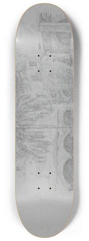 Ludwig Metz - Kloster Maria di Ges, Palermo 8.25 inch art skate deck