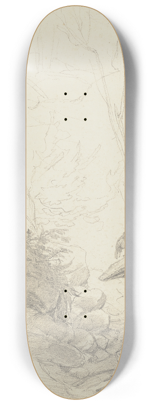 Ludwig Metz - Tempel der Minerva Medica bei Rom 8.25 inch art skate deck