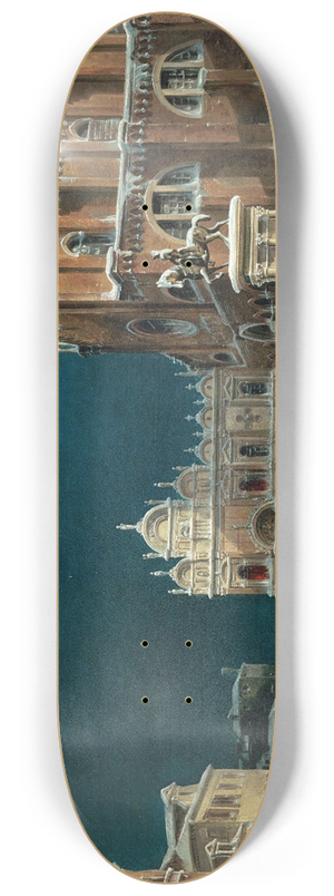 Luigi Querena - A noctural view of Campo dei Santi Giovanni e Paolo, Venice 8.25 inch art skate deck Luigi Querena - A noctural view of Campo dei Santi Giovanni e Paolo, Venice 8.25 inch art skate deck