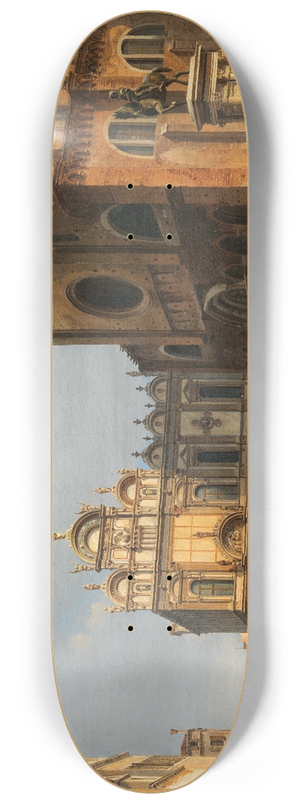 Luigi Querena - Venice, Campo Santi Giovanni e Paolo with the Zanipolo Church and the Scuola Grande di San Marco 8.25 inch art skate deck Luigi Querena - Venice, Campo Santi Giovanni e Paolo with the Zanipolo Church and the Scuola Grande di San Marco 8.25 inch art skate deck