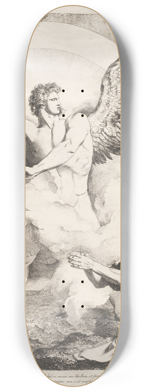 Luigi Sabatelli - Et vidi alium angelum fortem (The Angel of the Apocalypse Appearing to Saint John) 8.25 inch art skate deck