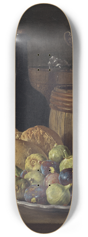 Luis Melndez - Still Life with Figs and Bread 8.25 inch art skate deck