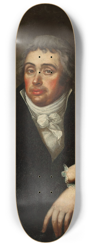 Maciej Topolski - Portrait of a man 8.25 inch art skate deck