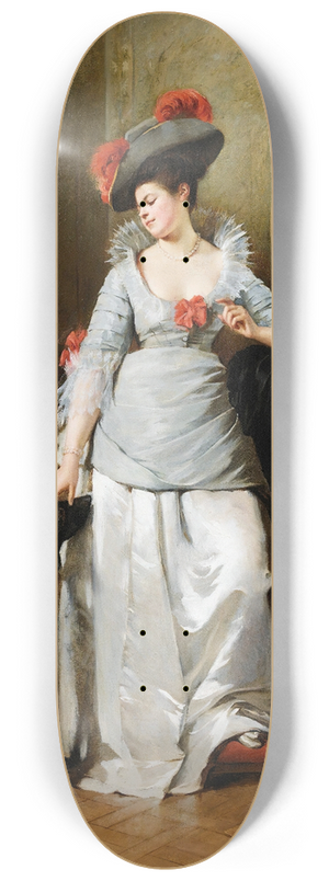 Madeleine-Jeanne Lemaire - Elegant With A Dog 8.25 inch art skate deck