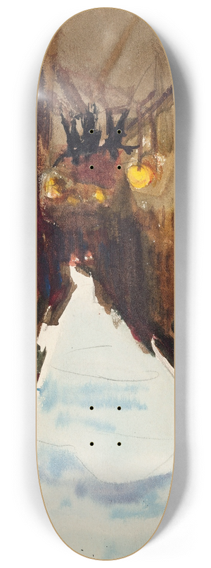 Magnus Enckell - Katu ja ihmisi iltahmrss, luonnos 8.25 inch art skate deck Magnus Enckell - Katu ja ihmisi iltahmrss, luonnos 8.25 inch art skate deck