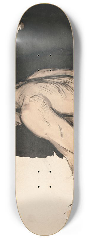 Magnus Enckell - Study, Half-Length Figure of a Naked Man 8.25 inch art skate deck