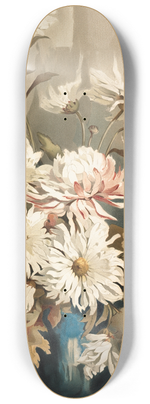 Annie Nowell - Chrysanthemums No. 5 8.25 inch art skate deck