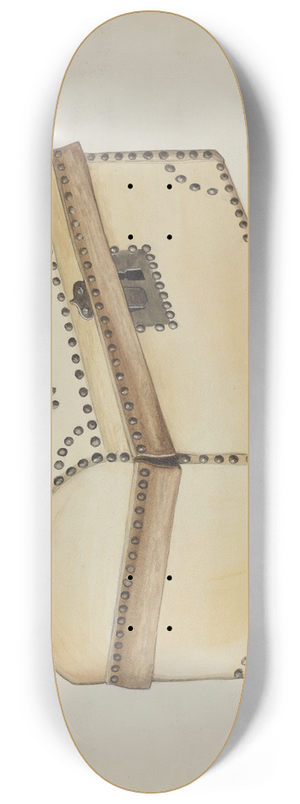 Majel G. Claflin - Leather Covered Box 8.25 inch art skate deck