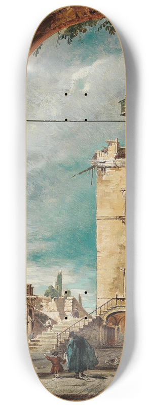 Manner of Francesco Guardi - Venetian Capriccio 8.25 inch art skate deck