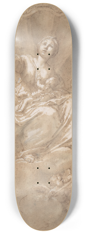 Marcantonio Franceschini - Allegorical Figure of Charity 8.25 inch art skate deck