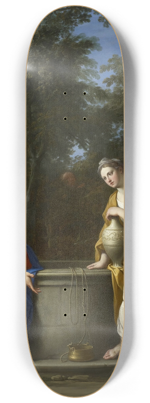 Marcantonio Franceschini - Christ and the Woman of Samaria 8.25 inch art skate deck