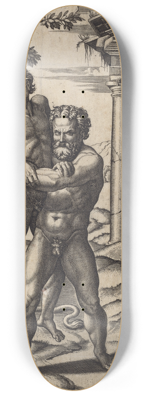 Marcantonio Raimondi - Hercules and Antaeus 8.25 inch art skate deck