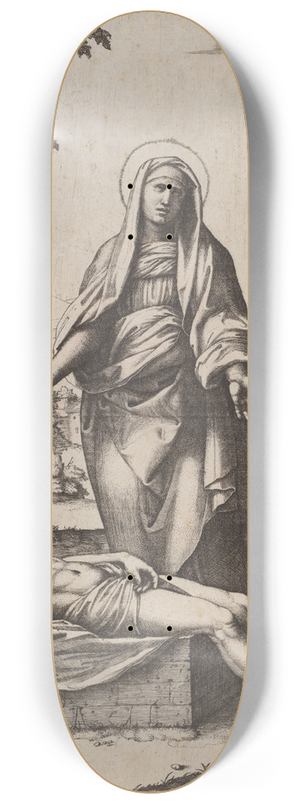 Marcantonio Raimondi - The Lamentation of the Virgin 8.25 inch art skate deck