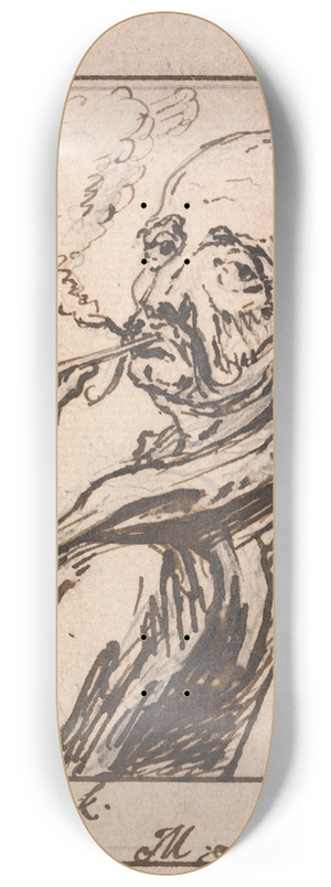 Marcellus Laroon the Younger - Head of a Turk 8.25 inch art skate deck