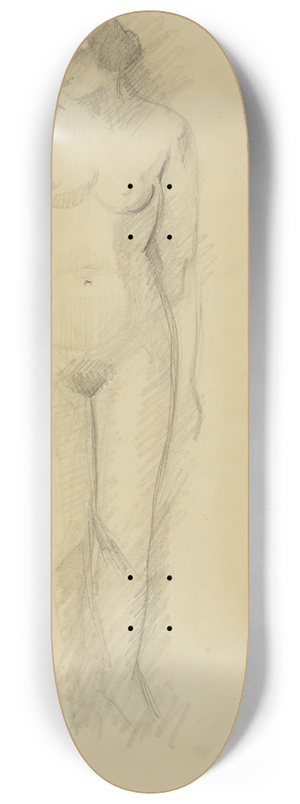 Anny Dollschein - Stehender weiblicher Akt 8.25 inch art skate deck