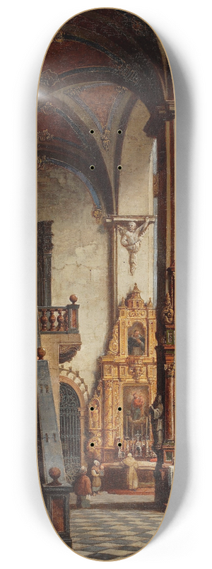 Marcin Zaleski - Interior of the Dominican Church in Krakw 8.25 inch art skate deck