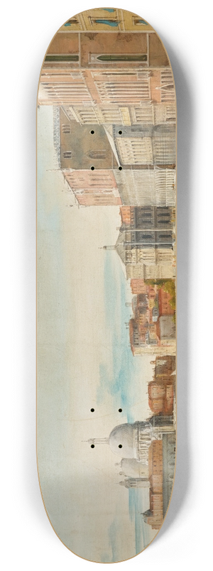 Marco Grubacs - Venice, a View of the Molo and Santa Maria della Salute in the Background 8.25 inch art skate deck
