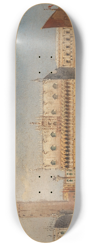 Marco Grubas - Venice, a View of the Campanile, St Marks Columns and the Palazzo Ducale 8.25 inch art skate deck