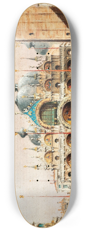 Marco Grubas - Venice, View of St Marks Square 8.25 inch art skate deck