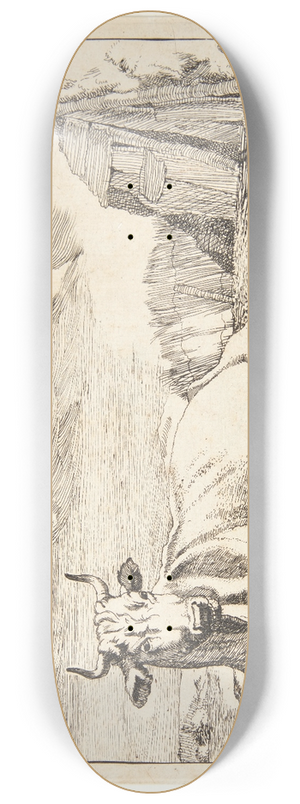 Marcus de Bye - Liggende ko 8.25 inch art skate deck