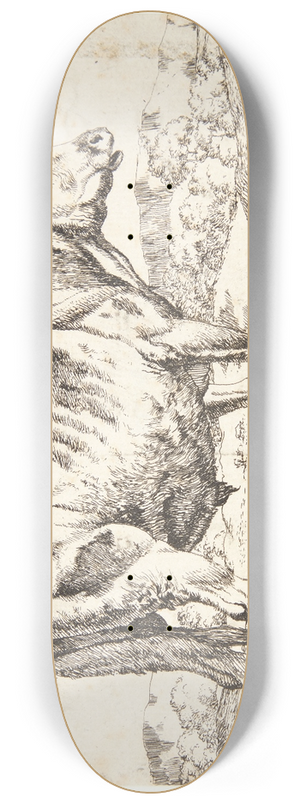 Marcus de Bye - Stende tyrekalv, vendt mod hjre 8.25 inch art skate deck Marcus de Bye - Stende tyrekalv, vendt mod hjre 8.25 inch art skate deck