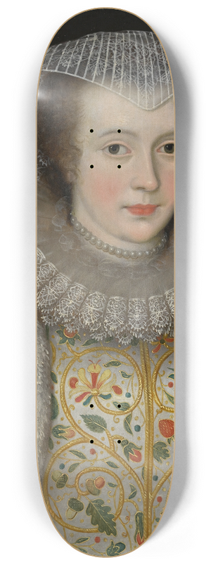 Marcus Gheeraerts the Younger - Frances Bell, Lady Dering 8.25 inch art skate deck