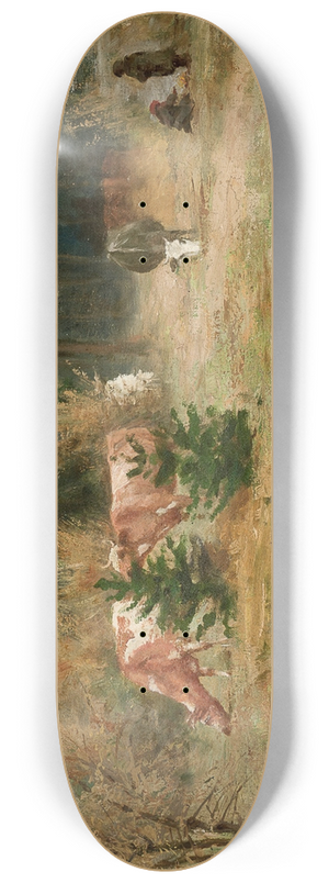 Maria Chmielowska - Cows near a Forest 8.25 inch art skate deck
