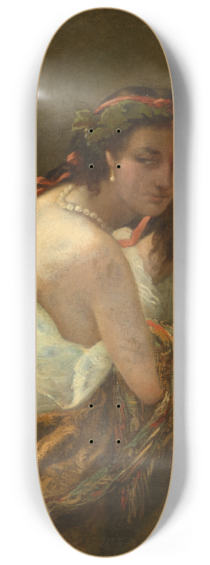 Anselm Feuerbach - Gypsy with tambourine 8.25 inch art skate deck Anselm Feuerbach - Gypsy with tambourine 8.25 inch art skate deck