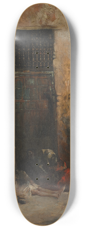 Mariano Fortuny Marsal - Beggars by a Door 8.25 inch art skate deck