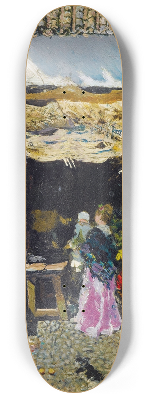 Mariano Fortuny Marsal - Jeune femme  la jupe lilas, devant une choppe de lgumes 8.25 inch art skate deck