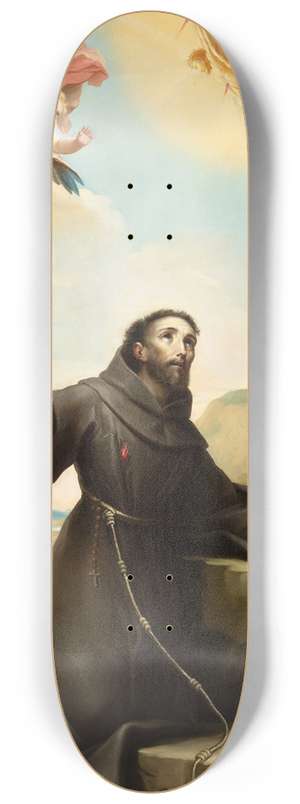 Mariano Salvador Maella - Saint Francis of Assisi Receiving the Stigmata 8.25 inch art skate deck