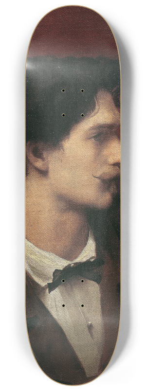 Anselm Feuerbach - Self-portrait with cigarette 8.25 inch art skate deck