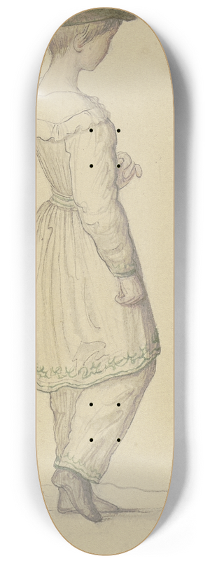 Marie Ellenrieder - Knabe mit langem berrock im verlorenen Profil 8.25 inch art skate deck