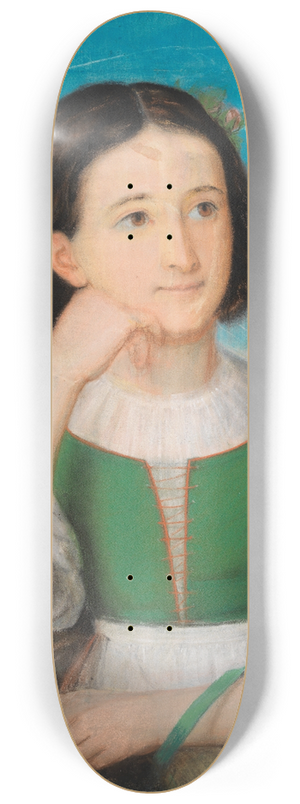Marie Ellenrieder - Portrait of a girl 8.25 inch art skate deck