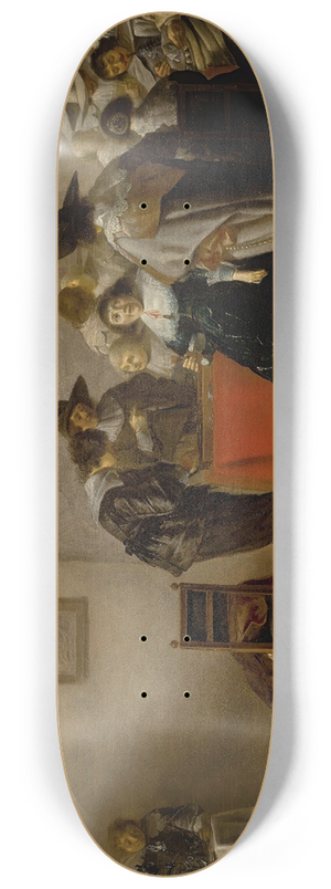 Anthonie Palamedesz. - Amsterdam An Elegant Company In Conversation Playing Games And Drinking In An Interior 8.25 inch art skate deck