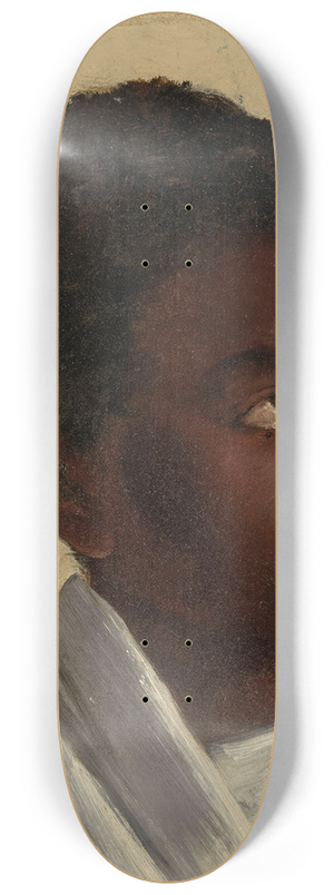 Marie-Gabriel Biessy - Portrait of a young African 8.25 inch art skate deck