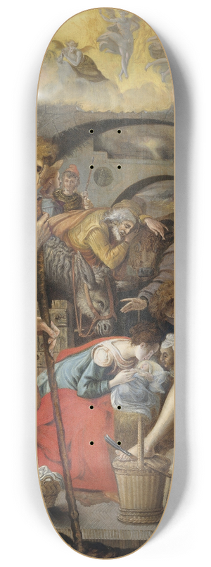 Anthonie van Blocklandt - The Adoration of the Shepherds 8.25 inch art skate deck