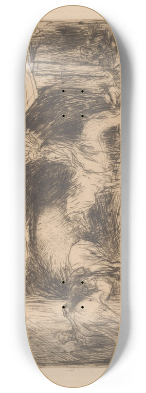 Marius Bauer - Bazaar in Smyrna 8.25 inch art skate deck