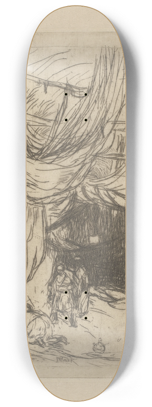 Marius Bauer - Bazaar met drie mannen 8.25 inch art skate deck