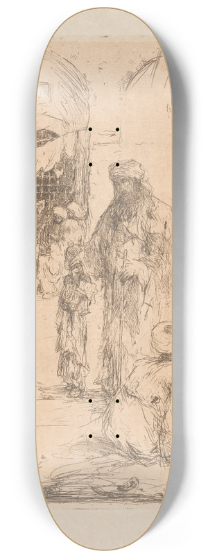 Marius Bauer - Blinde bedelaar 8.25 inch art skate deck