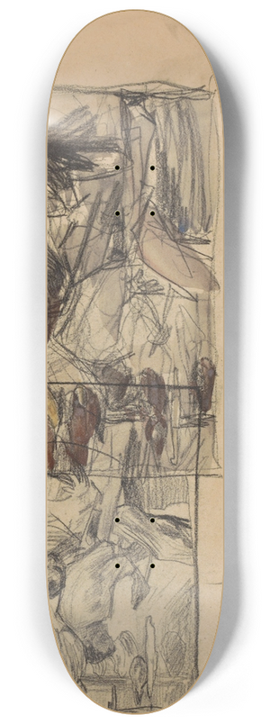 Marius Bauer - Figuren in een slagerij 8.25 inch art skate deck