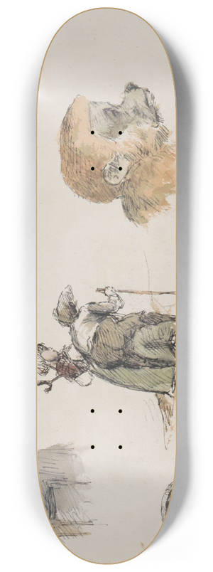 Marius Bauer - Figuur- en dierstudies 8.25 inch art skate deck